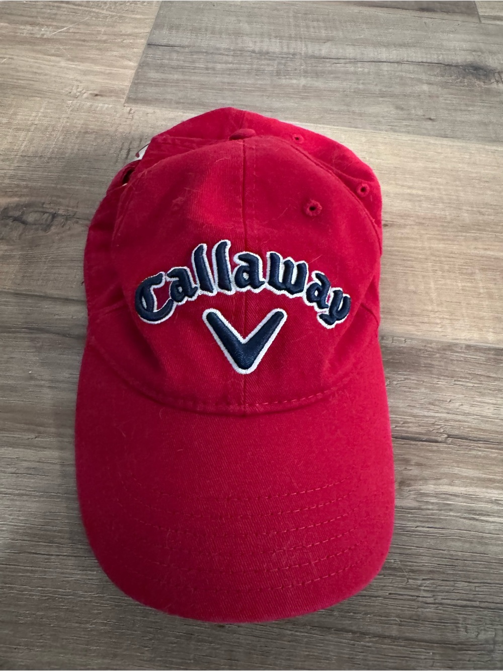 Callaway Red Baseball Cap with Navy Embroidered Logo